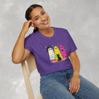 Preppy, Girly, Cute Halloween Ghosts with Cats, Gildan Unisex Softstyle T-Shirt