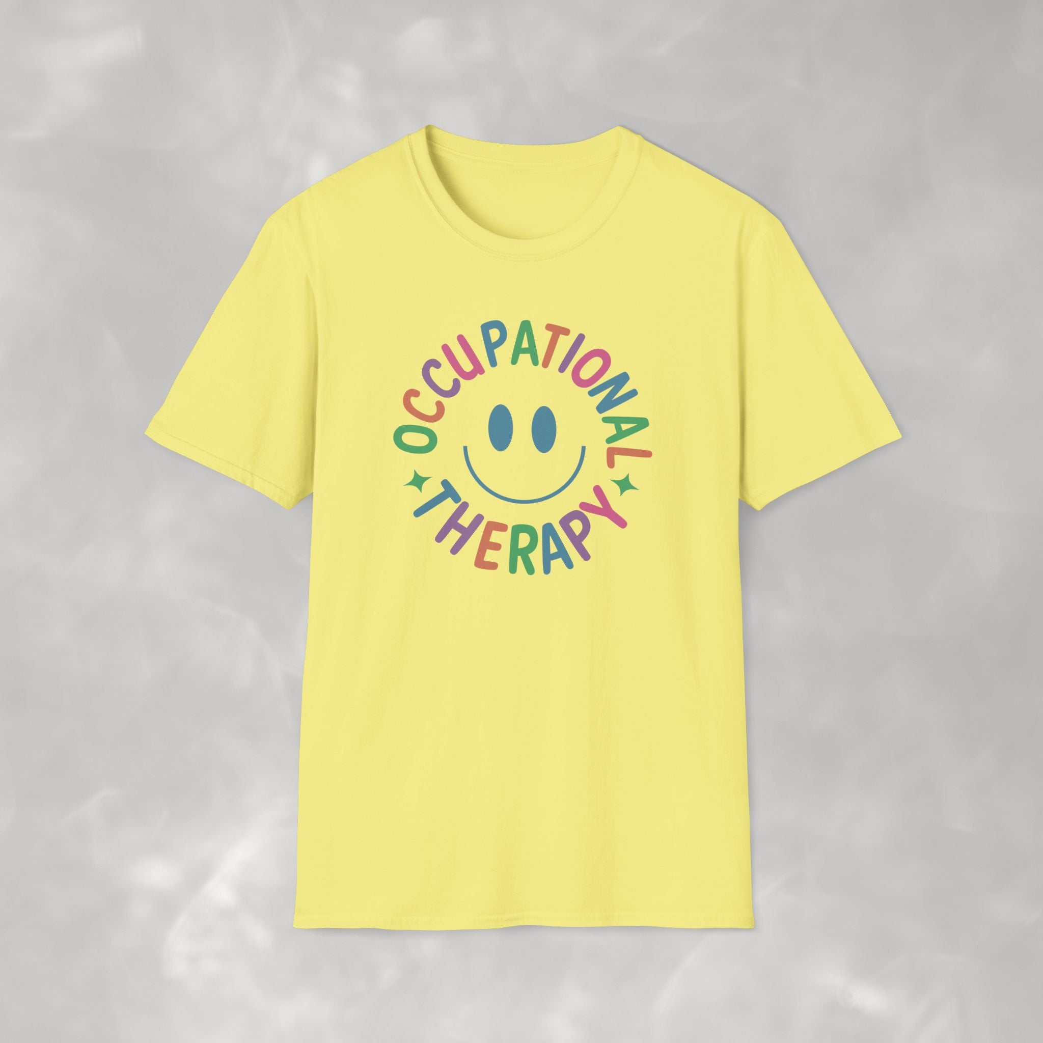 Occupational Therapy, Cute Playful Smile, OT, COTA Unisex Softstyle T-Shirt