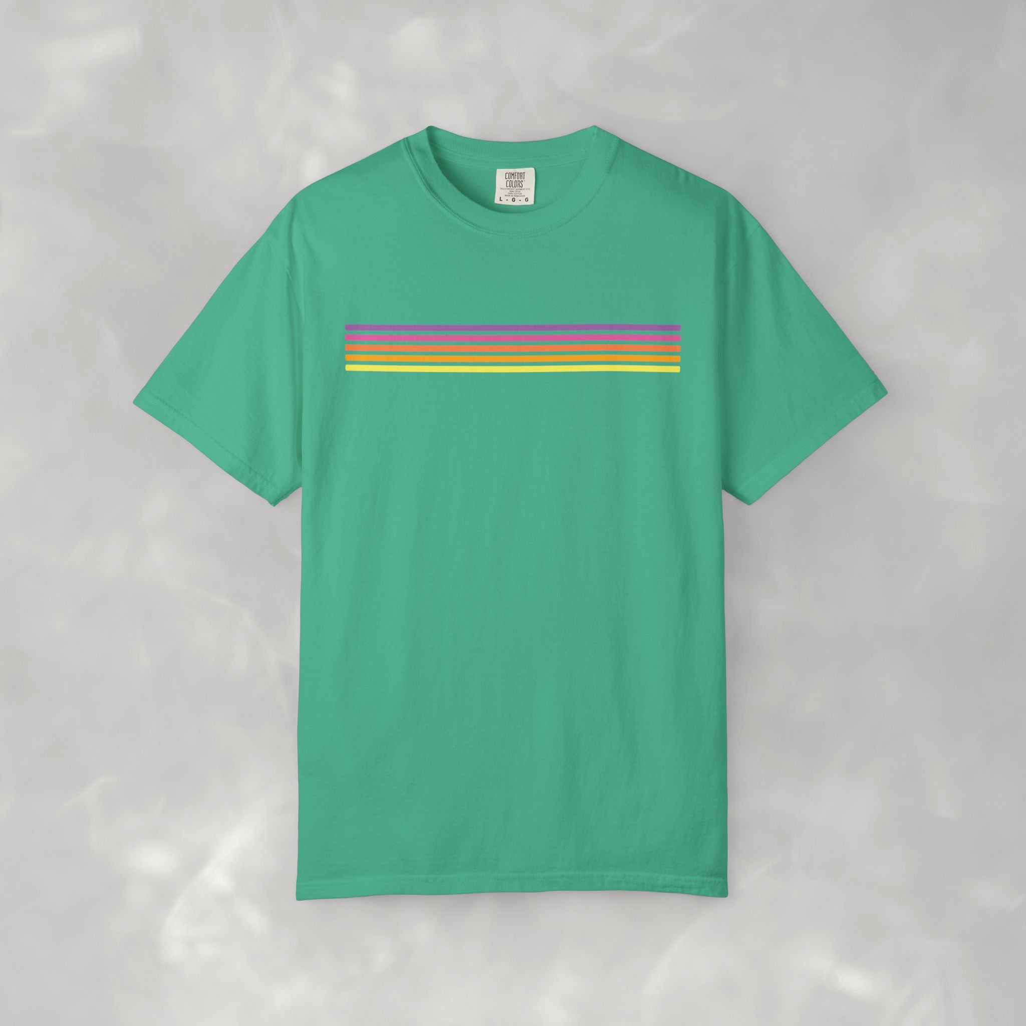 Retro Stripes Unisex CC Tee, Summer T-shirt for Men and Women