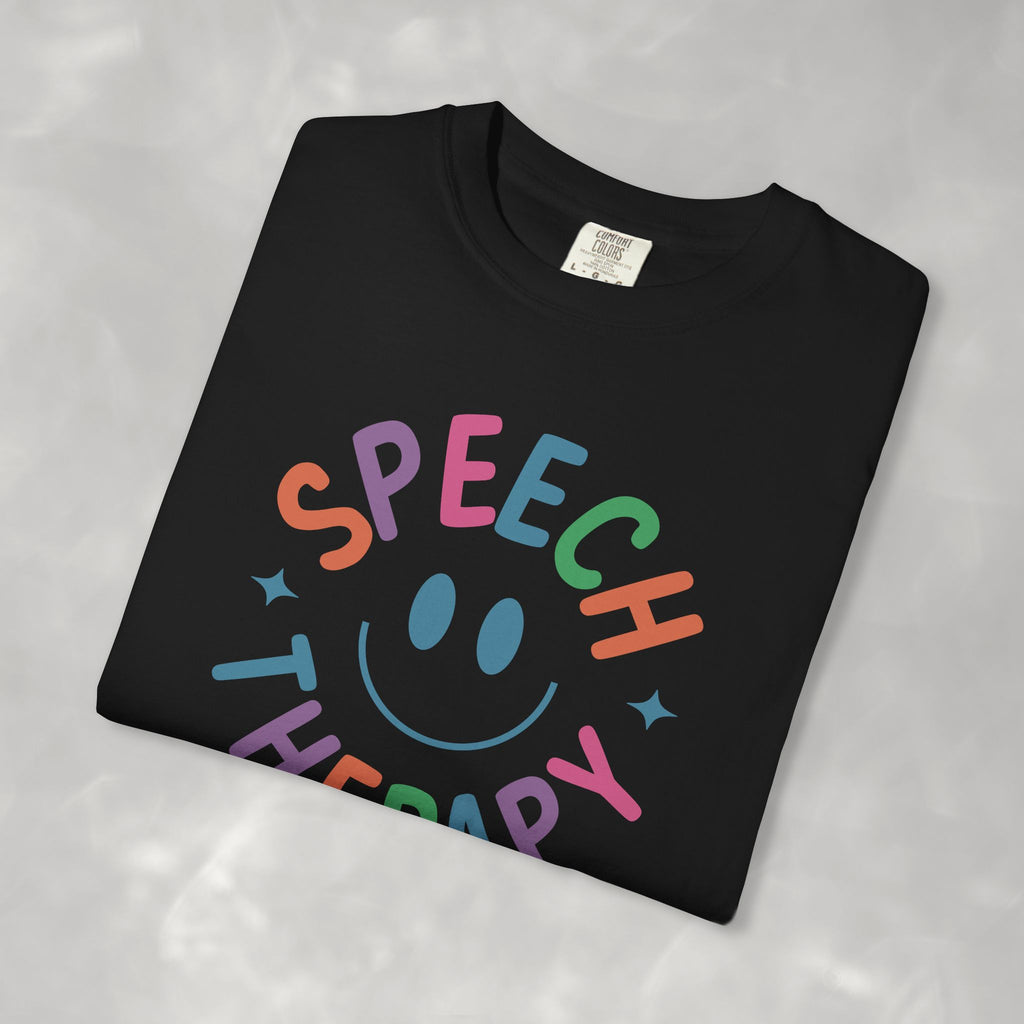 Speech Therapy, Cute Playful Smile, SLP, SLPA Comfort Colors Tee