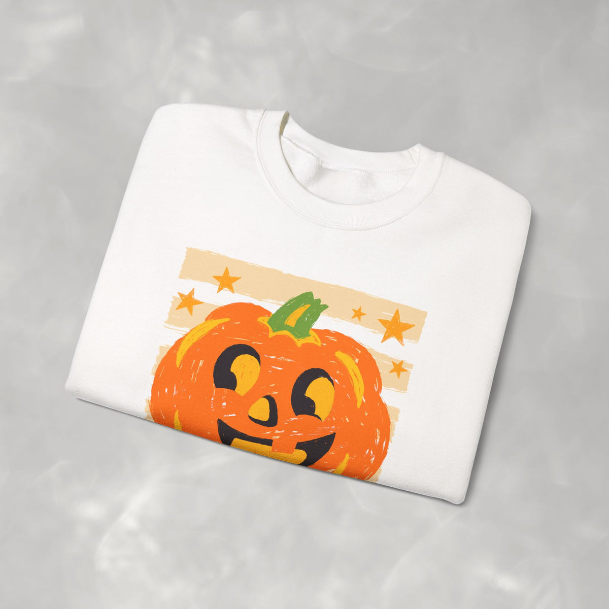 Happy Jack-O-Lantern, Striped Halloween Unisex Heavy Blend™ Crewneck Sweatshirt