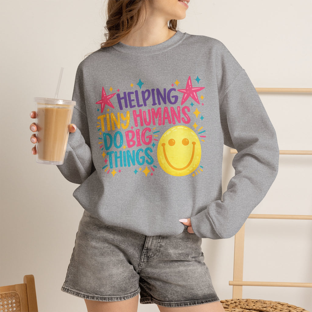 Helping Tiny Humans Do Big Things Gildan Unisex Heavy Blend™ Crewneck Sweatshirt