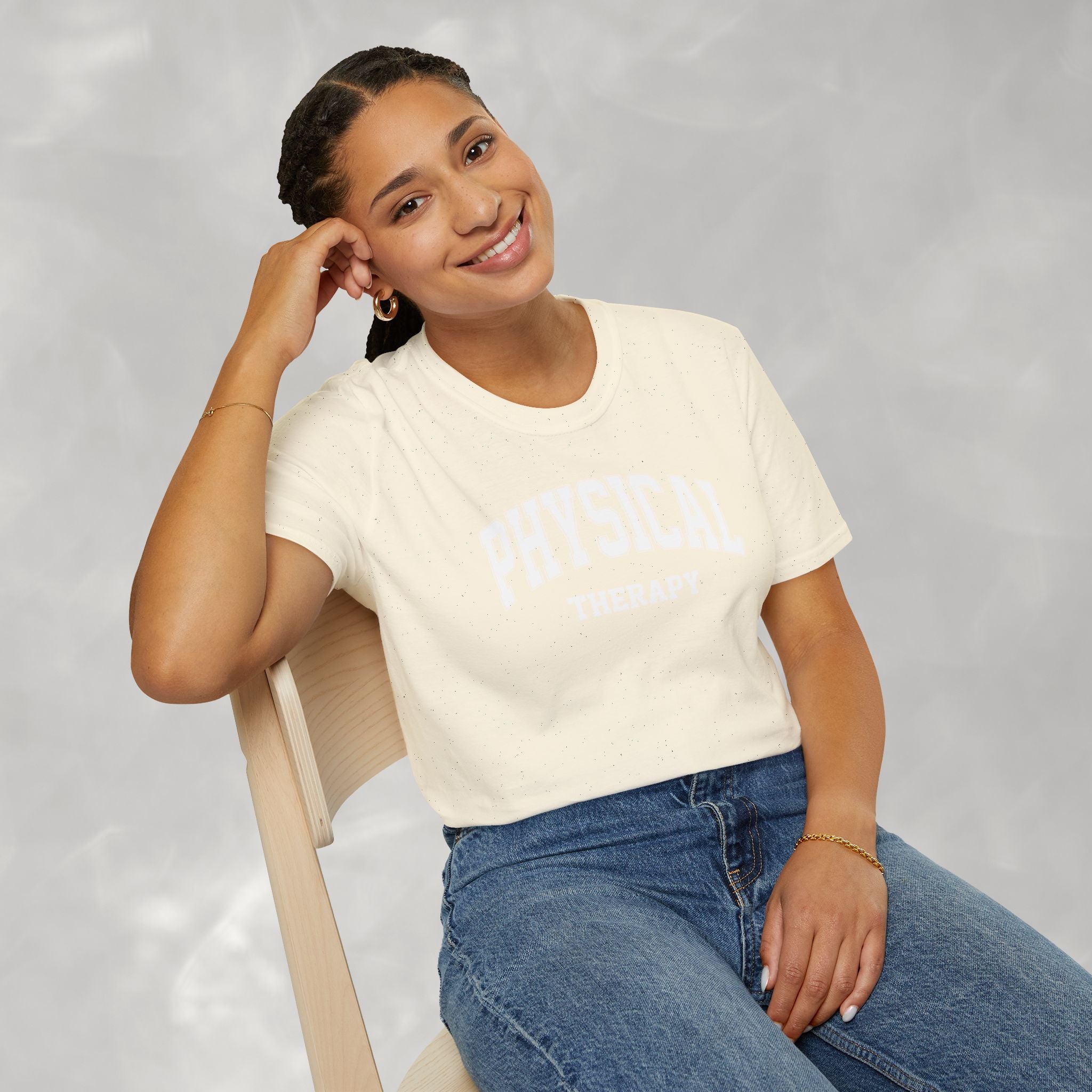Physical Therapy, Therapist Varsity Style Gildan Unisex Softstyle T-Shirt