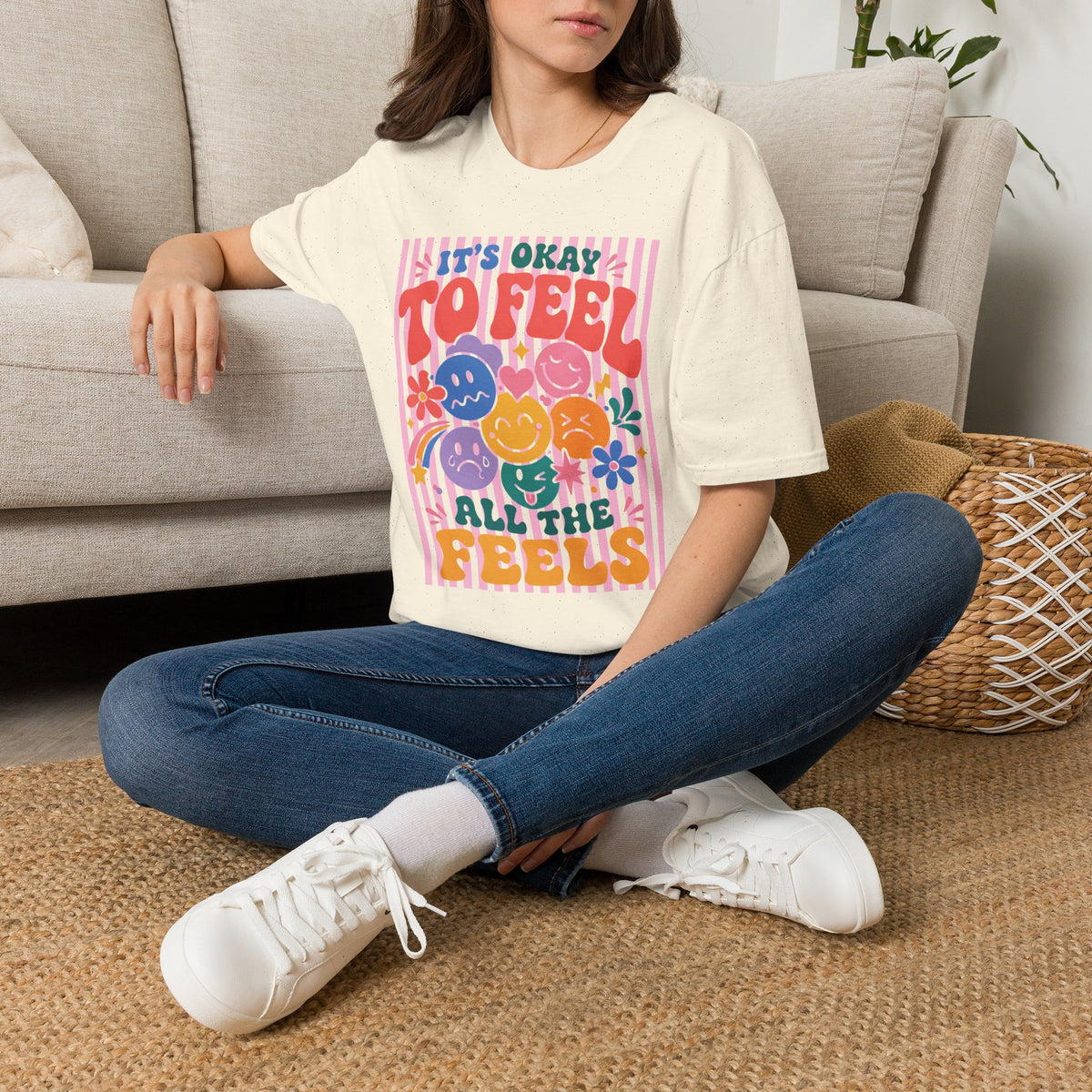 It's Okay to Feel All the Feels, Gildan Unisex Softstyle T-Shirt for OT, PT, Speech, School Therapists
