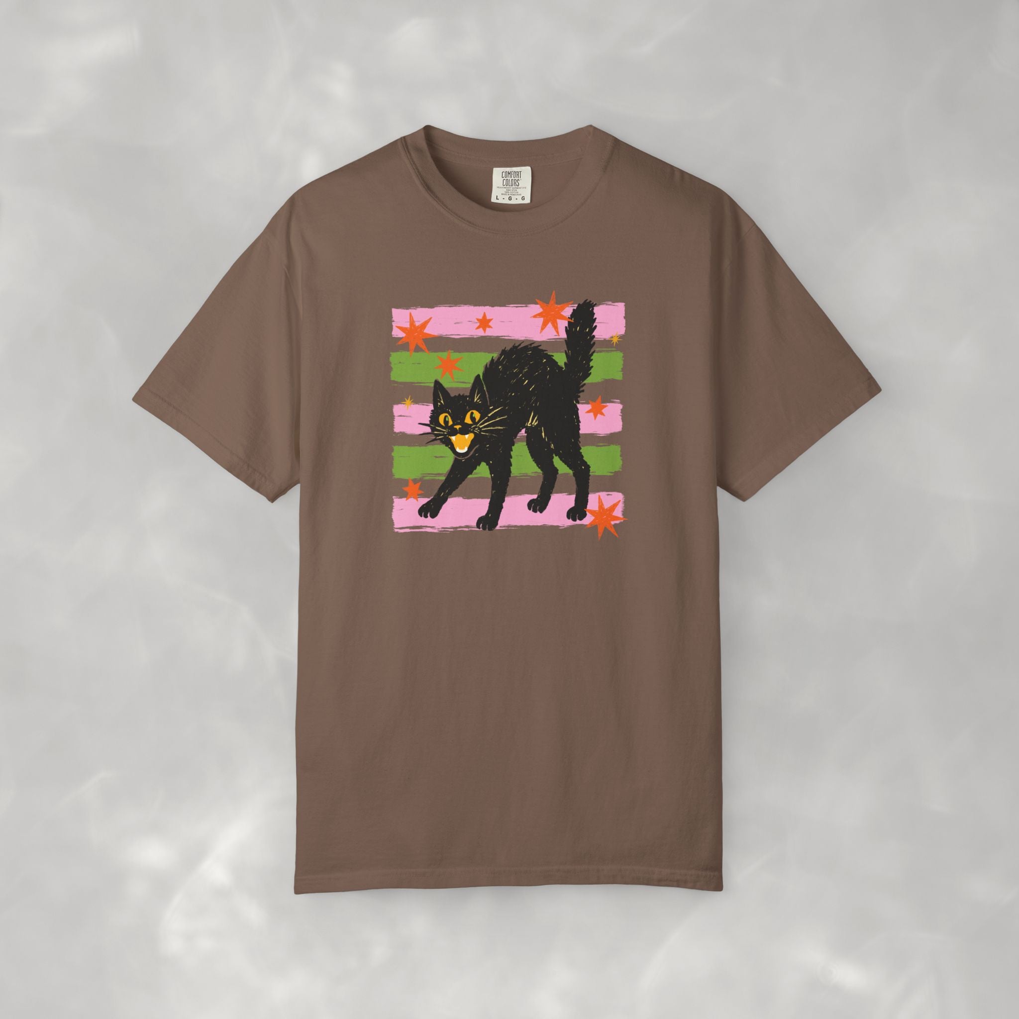 Spooky, Cute Black Cat, Halloween Comfort Colors Tee Unisex