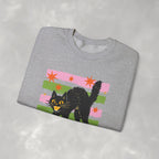 Spooky, Cute Black Cat, Halloween, Gildan Unisex Heavy Blend™ Crewneck Sweatshirt