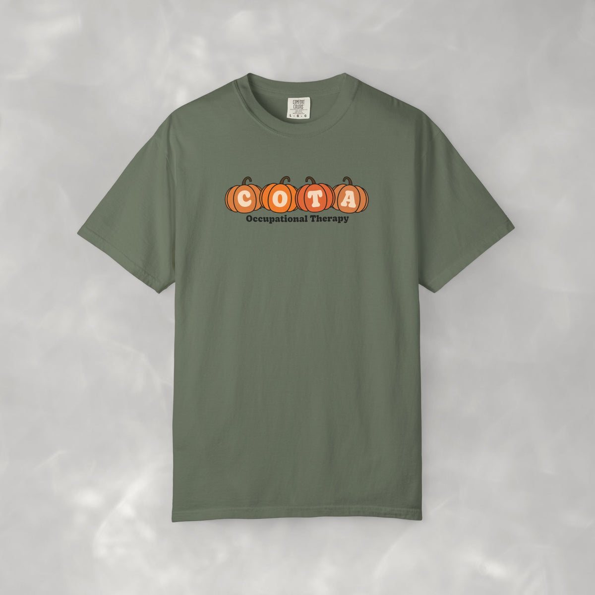 COTA Fall Pumpkins Comfort Colors Garment-Dyed T-shirt for Occupational Therapy Assistants