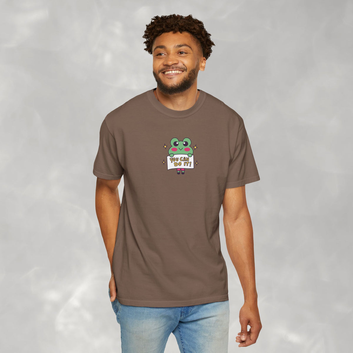 You Can Do It, Cute Motivational Frog Unisex Comfort Colors Tee for OT, PT, Speech Therapist