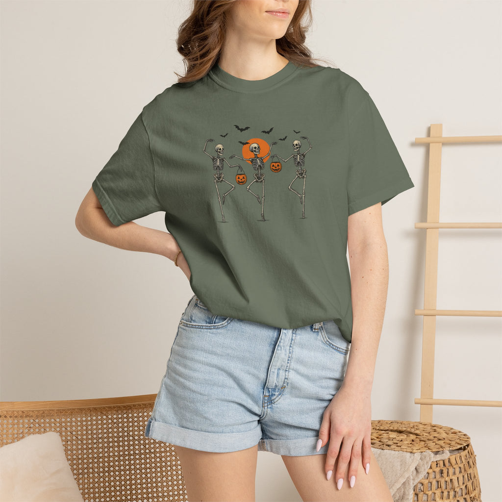 Dancing Skeletons, Cute Halloween Comfort Colors Tee