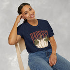 Autumn Harvest, White Pumpkin Retro Gildan Unisex Softstyle T-Shirt