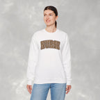 Leopard Print Varsity Nurse Gildan Unisex Heavy Blend™ Crewneck Sweatshirt