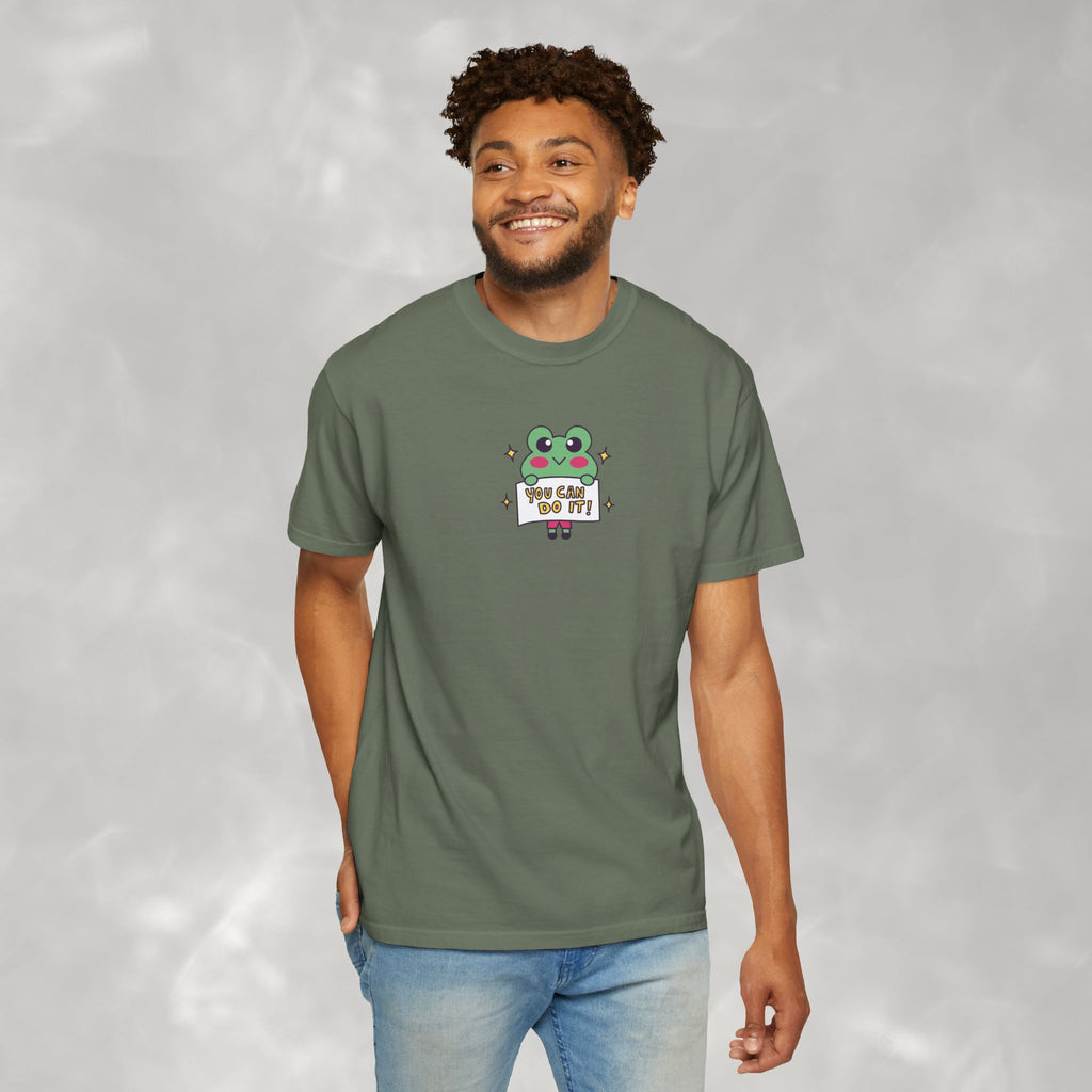 You Can Do It, Cute Motivational Frog Unisex Comfort Colors Tee for OT, PT, Speech Therapist