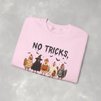No Tricks Just Chicks, Funny Halloween Chickens in Costumes, Gildan Unisex Heavy Blend™ Crewneck Sweatshirt