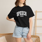 Speech Vibes, Unisex Comfort Colors Tee for SLP, SLPA, Speech Therapy