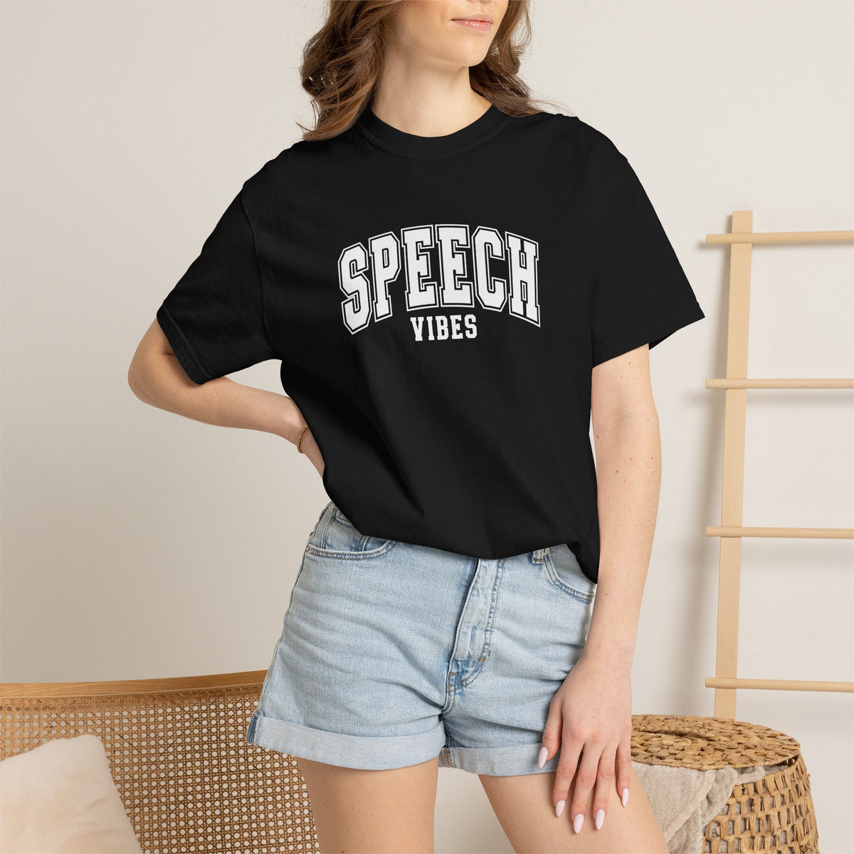 Speech Vibes, Unisex Comfort Colors Tee for SLP, SLPA, Speech Therapy