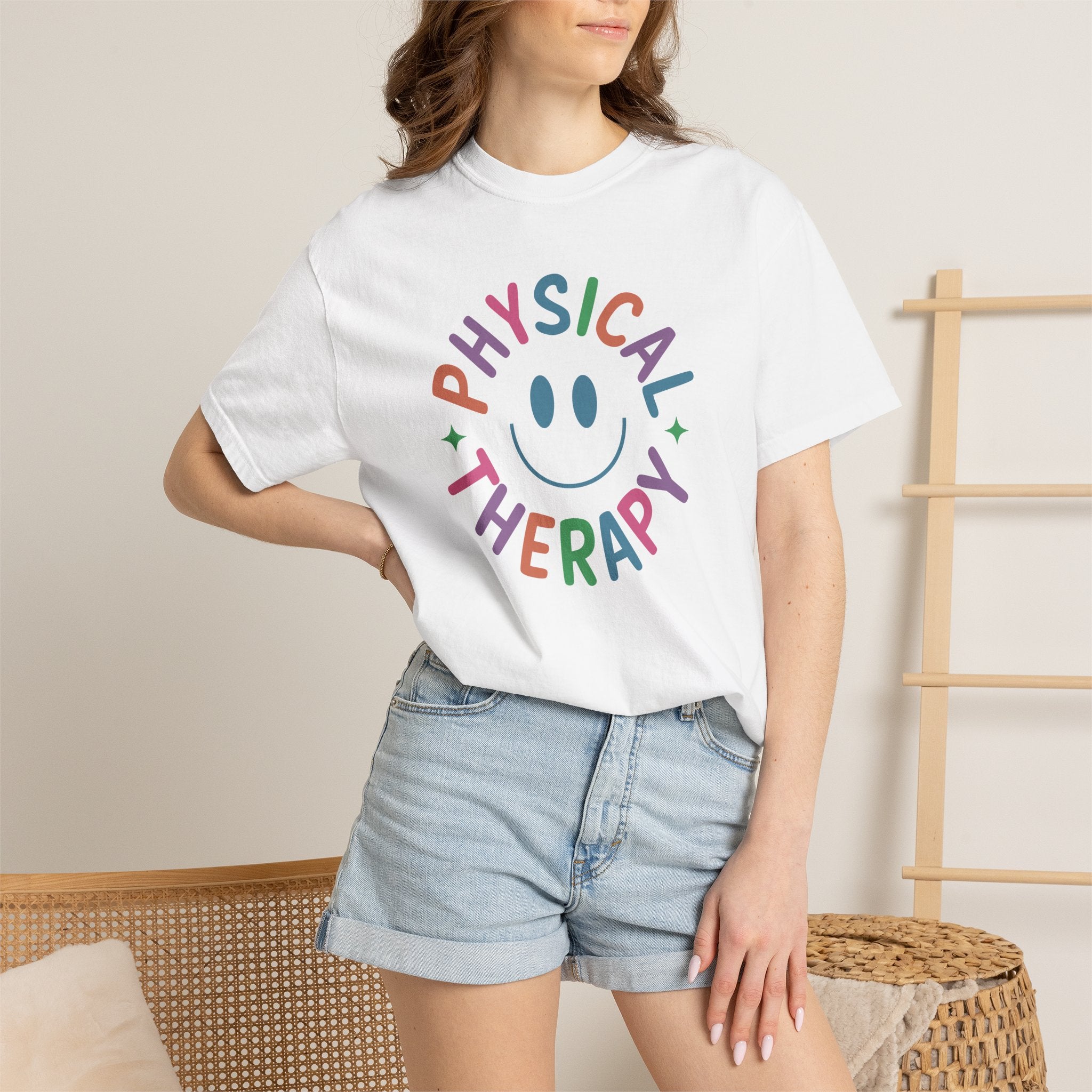 Physical Therapy, Cute Playful Smile, PT, PTA Unisex Comfort Colors Tee