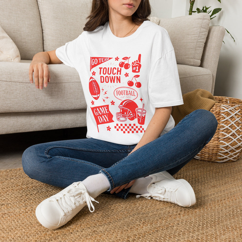 Football Season, Touchdown, Gameday, Cute Gildan Unisex Softstyle T-Shirt