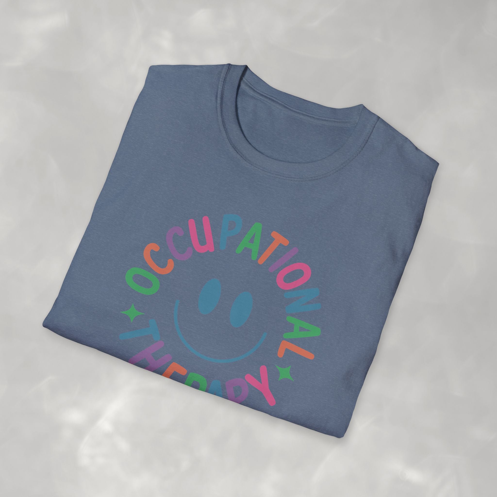 Occupational Therapy, Cute Playful Smile, OT, COTA Unisex Softstyle T-Shirt