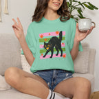 Spooky, Cute Black Cat, Halloween Comfort Colors Tee Unisex