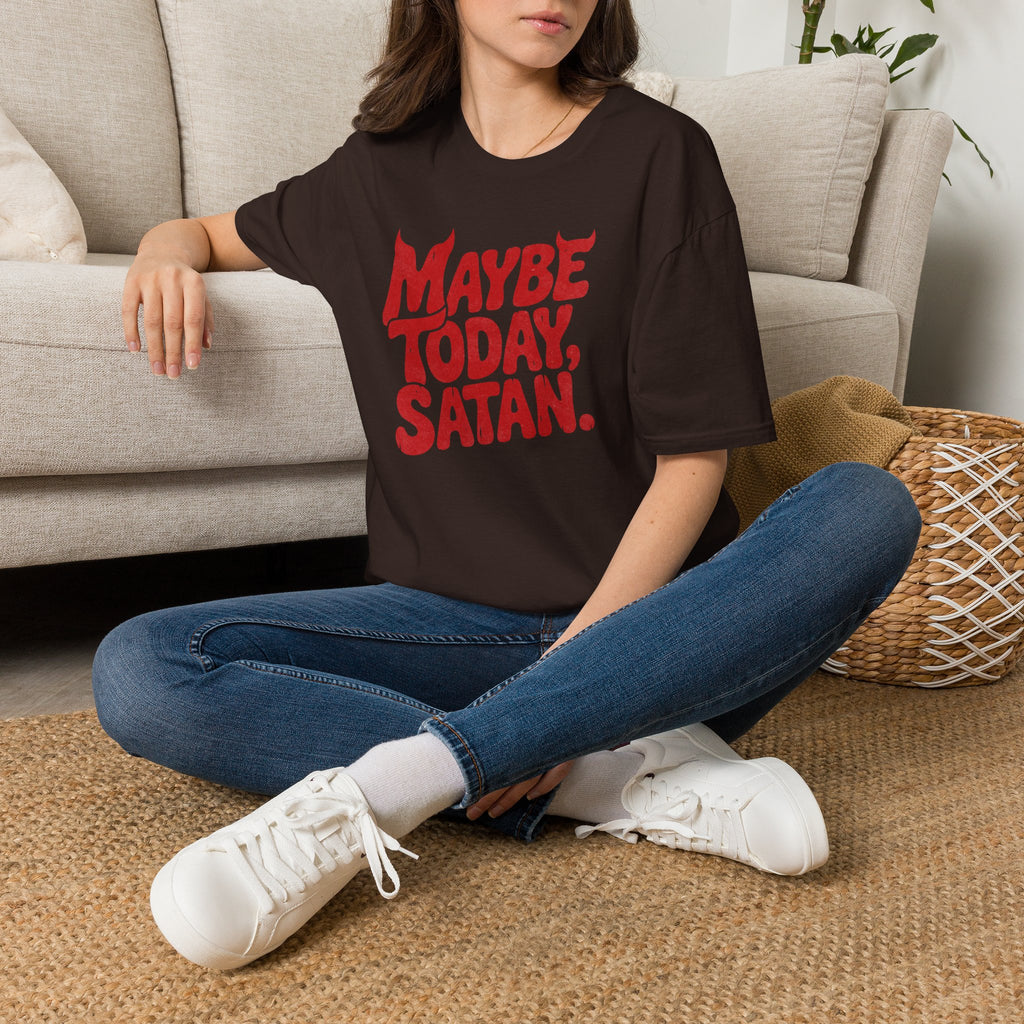 Funny Gothic Maybe Today Satan Comfort Colors Tee