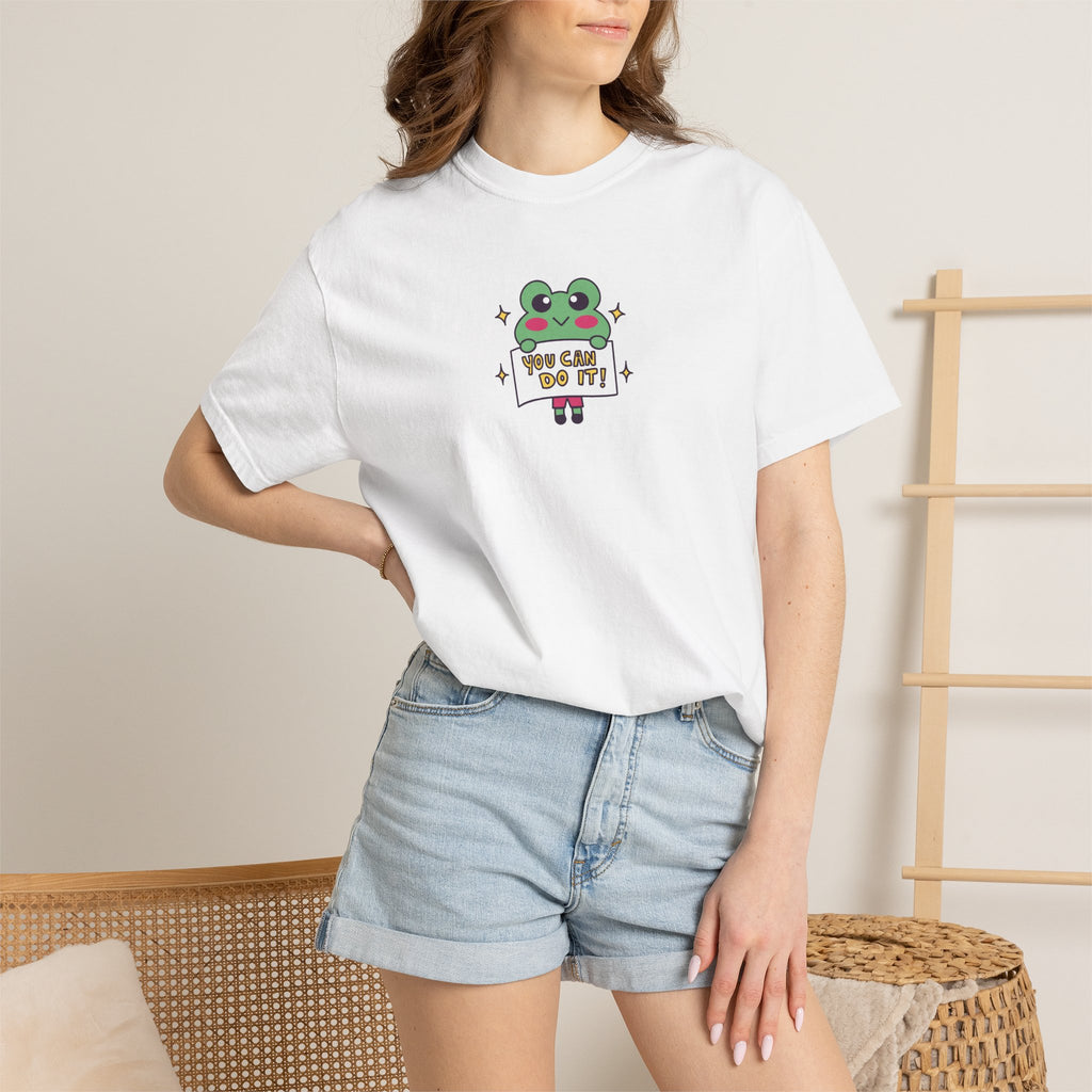 You Can Do It, Cute Motivational Frog Unisex Comfort Colors Tee for OT, PT, Speech Therapist