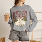 Autumn Harvest, White Pumpkin Retro Gildan Unisex Heavy Blend™ Crewneck Sweatshirt