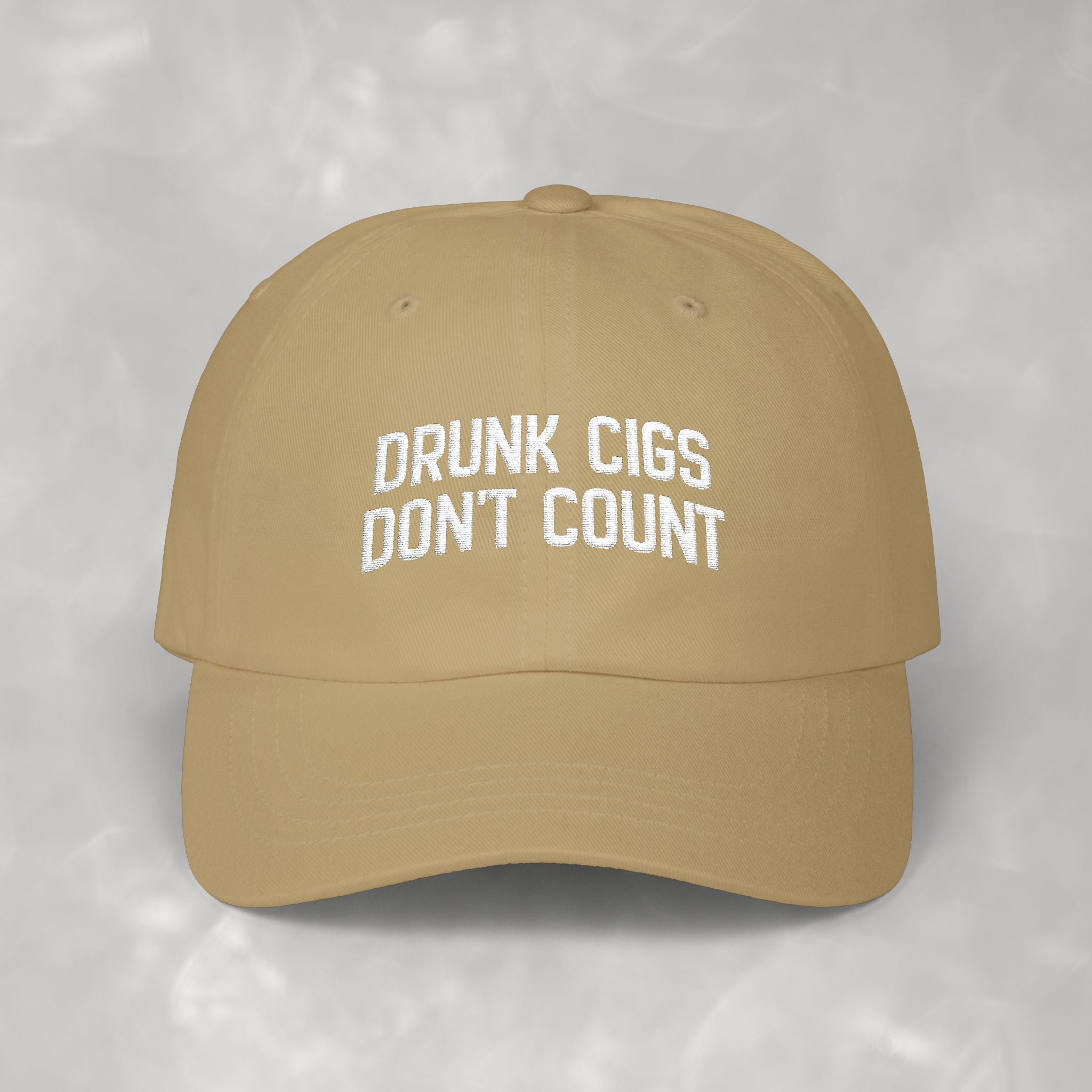 Drunk Cigs Don't Count Embroidered Classic Dad Cap