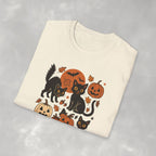 Spooky Black Cats and Jack-O-Lanterns, Gildan Unisex Softstyle T-Shirt