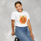 Happy Jack-O-Lantern, Striped Halloween Comfort Colors Unisex Garment-Dyed T-shirt