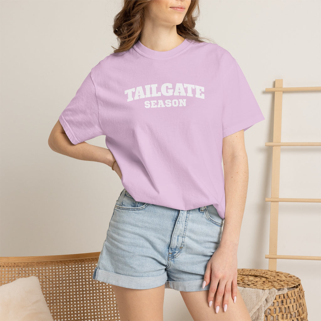 Tailgate Season, Football Game Day Unisex Comfort Colors Tee for Men and Women