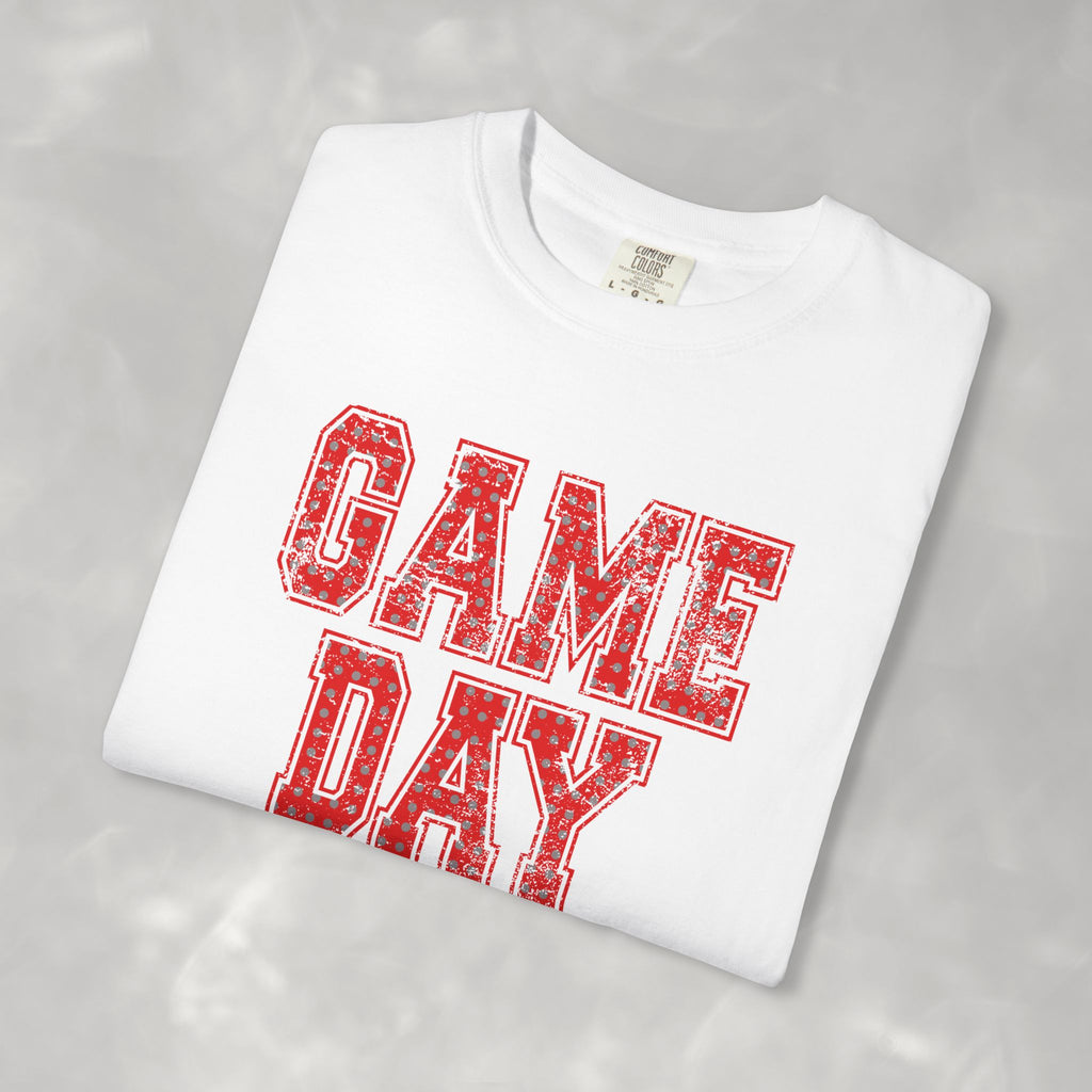 Cute Game Day, Preppy Polka Dot Comfort Colors Tee