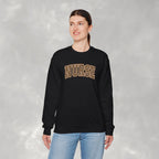 Leopard Print Varsity Nurse Gildan Unisex Heavy Blend™ Crewneck Sweatshirt