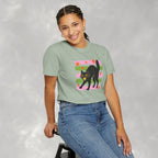Spooky, Cute Black Cat, Halloween Comfort Colors Tee Unisex