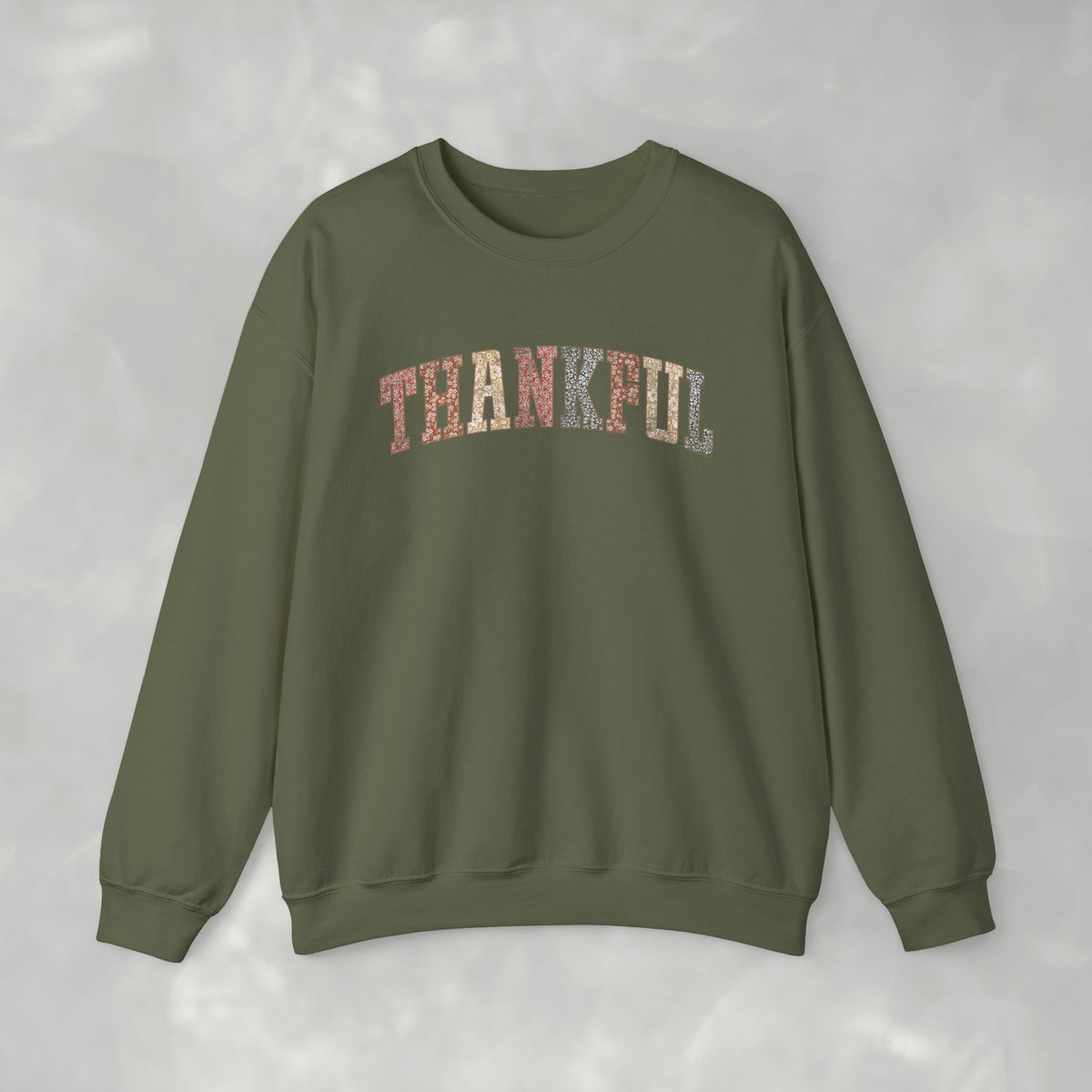 Thankful Cute Boho Trendy Gildan Unisex Heavy Blend™ Crewneck Sweatshirt for Autumn, Fall, Thanksgiving