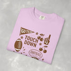 Football Preppy Game Day Comfort Colors Tee for Women