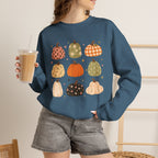 Whimsical Autumn Pumpkins Gildan Unisex Heavy Blend™ Crewneck Sweatshirt for Fall, Thanksgiving