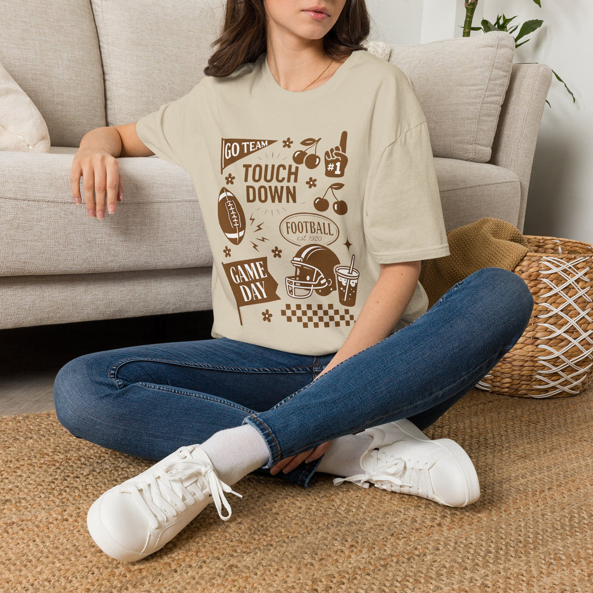 Football Season, Touchdown, Gameday, Cute Gildan Unisex Softstyle T-Shirt