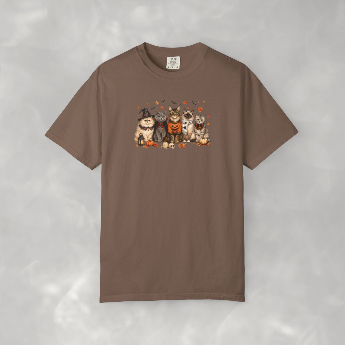 Retro Cats in Halloween Costumes Unisex Comfort Colors Tee