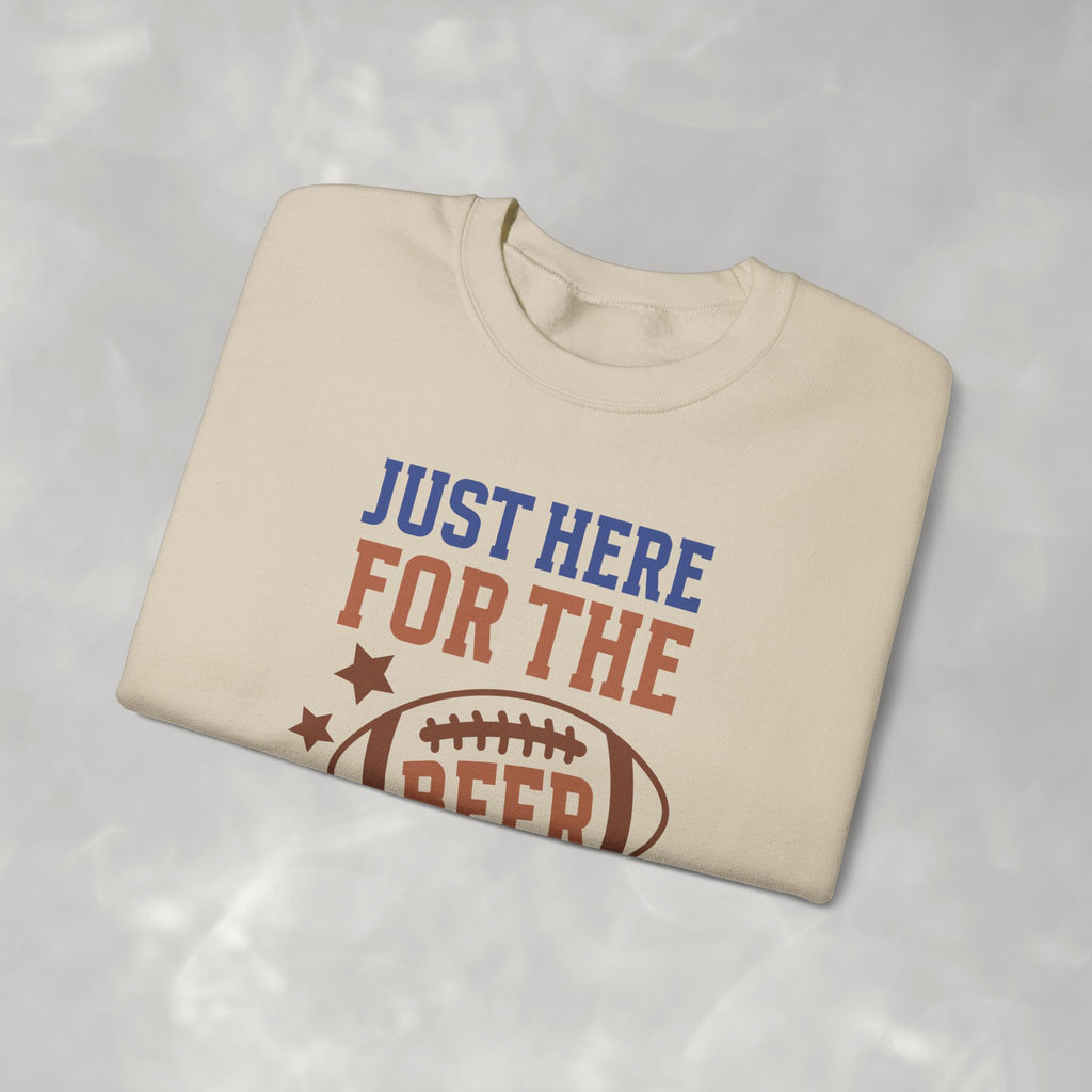 Funny Just Here for the Beer, Gildan Unisex Heavy Blend™ Crewneck Sweatshirt