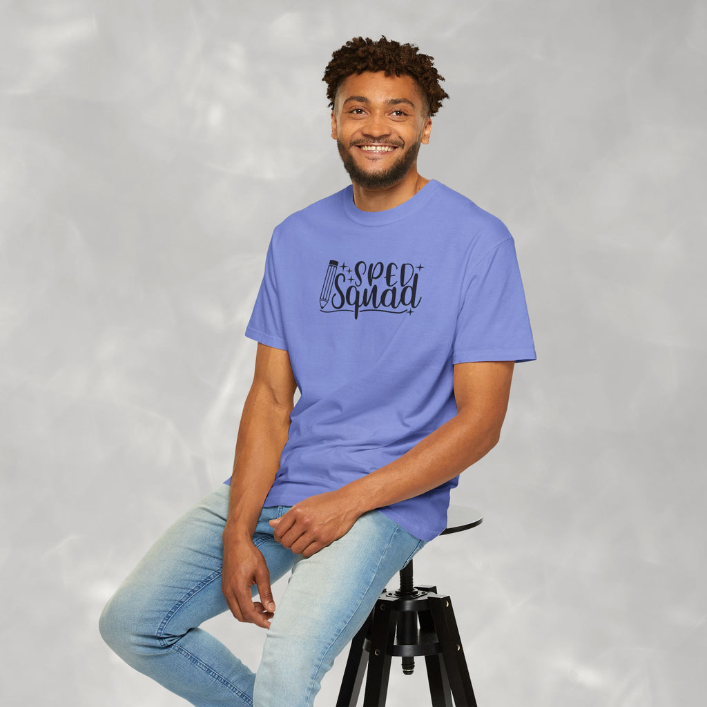 SPED Squad Comfort Colors Gildan Unisex Garment-Dyed T-shirt for Educators, Teachers, Paraprofessionals