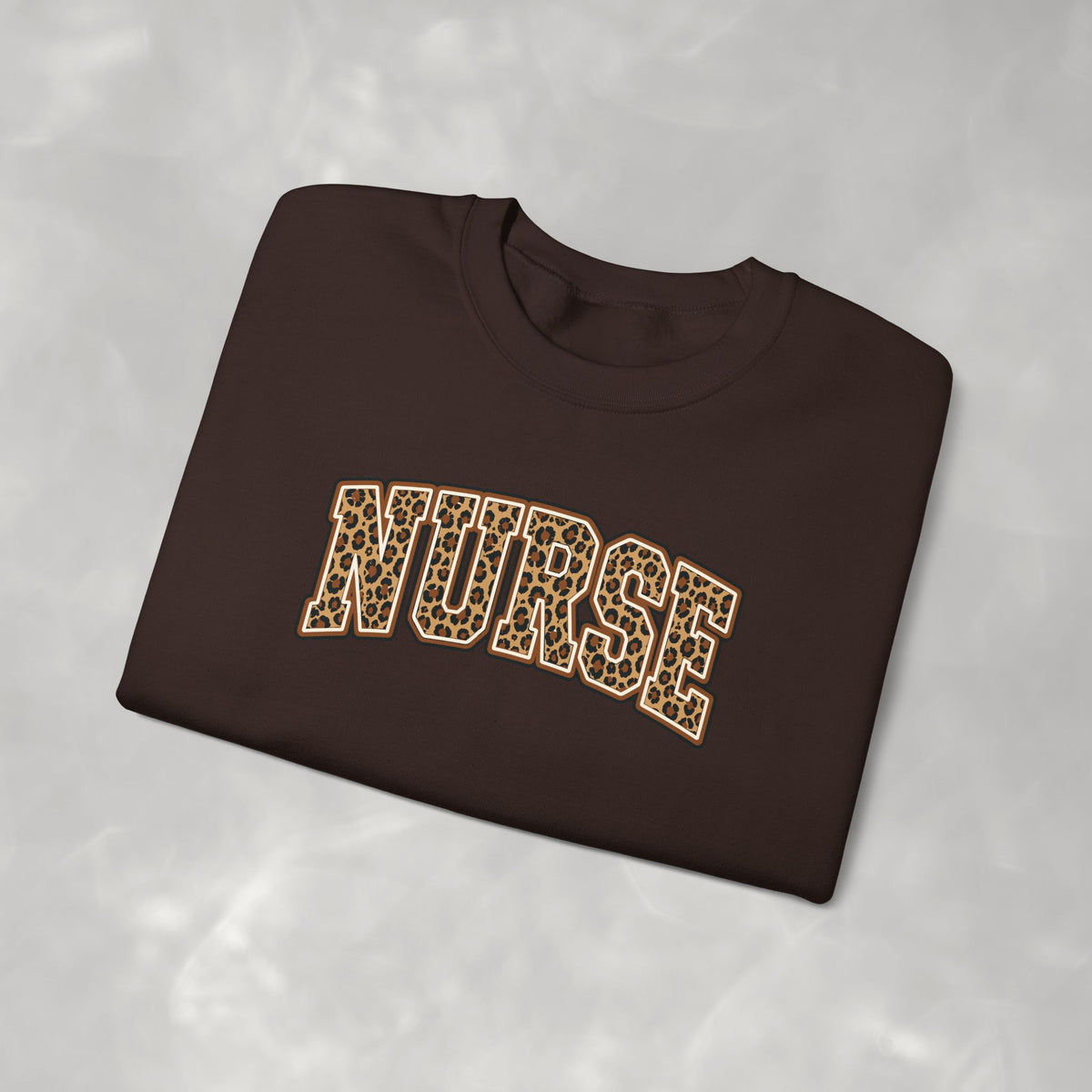 Leopard Print Varsity Nurse Gildan Unisex Heavy Blend™ Crewneck Sweatshirt