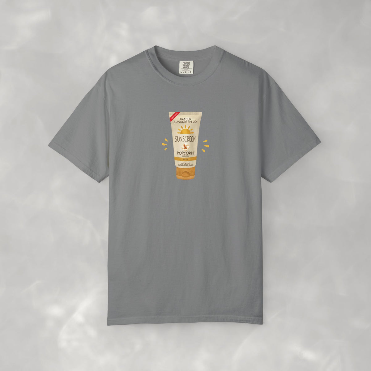 Popcorn Scented Sunscreen, Funny, Random Questionable Concepts Comfort Colors Tee