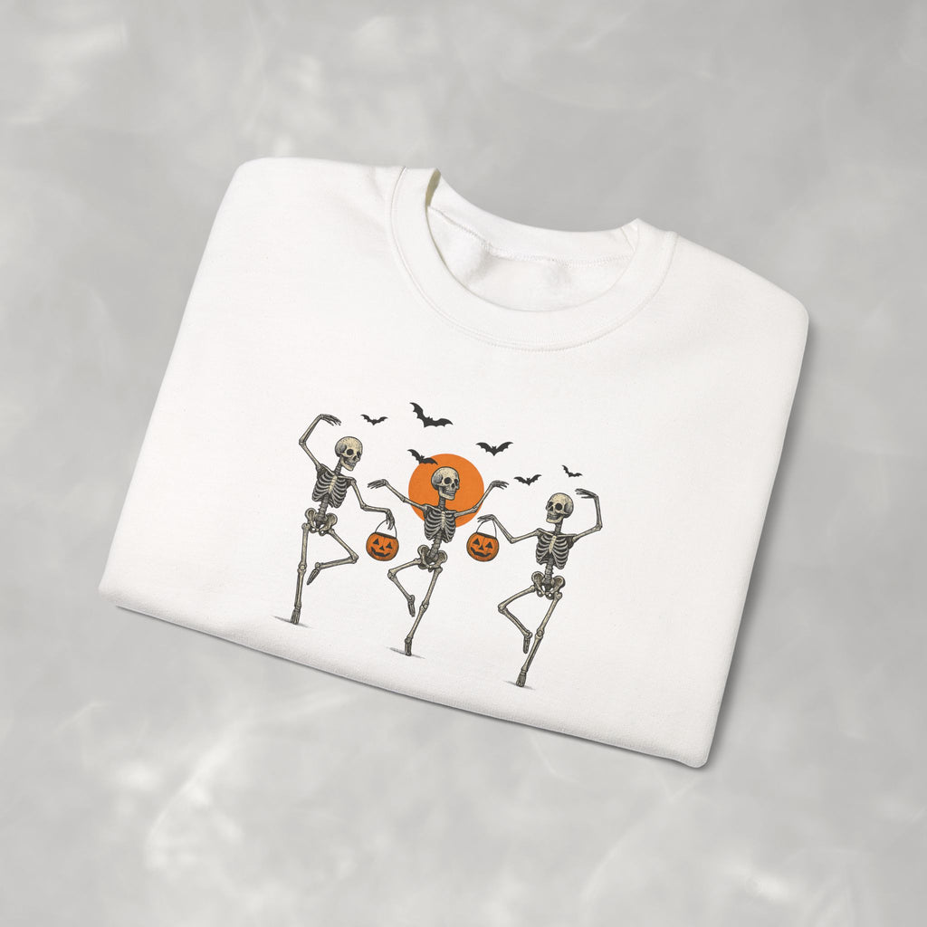 Dancing Skeletons, Cute Halloween Gildan Unisex Heavy Blend™ Crewneck Sweatshirt