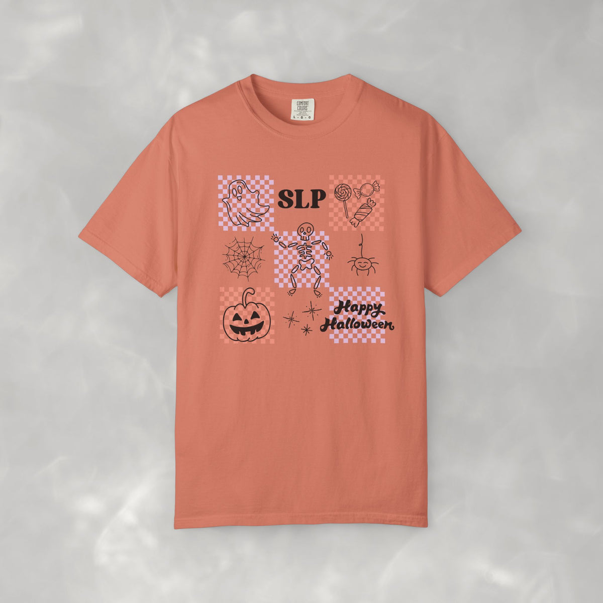 Cute Speech Therapy Halloween Comfort Colors Unisex Garment-Dyed T-shirt for SLP, SLPA, Speech Therapist