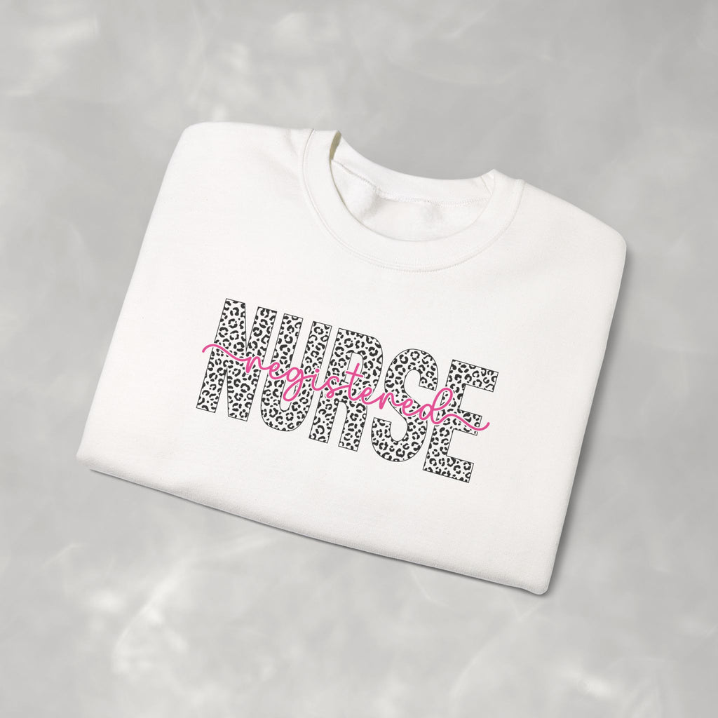 Registered Nurse Leopard Print Gildan Unisex Heavy Blend™ Crewneck Sweatshirt