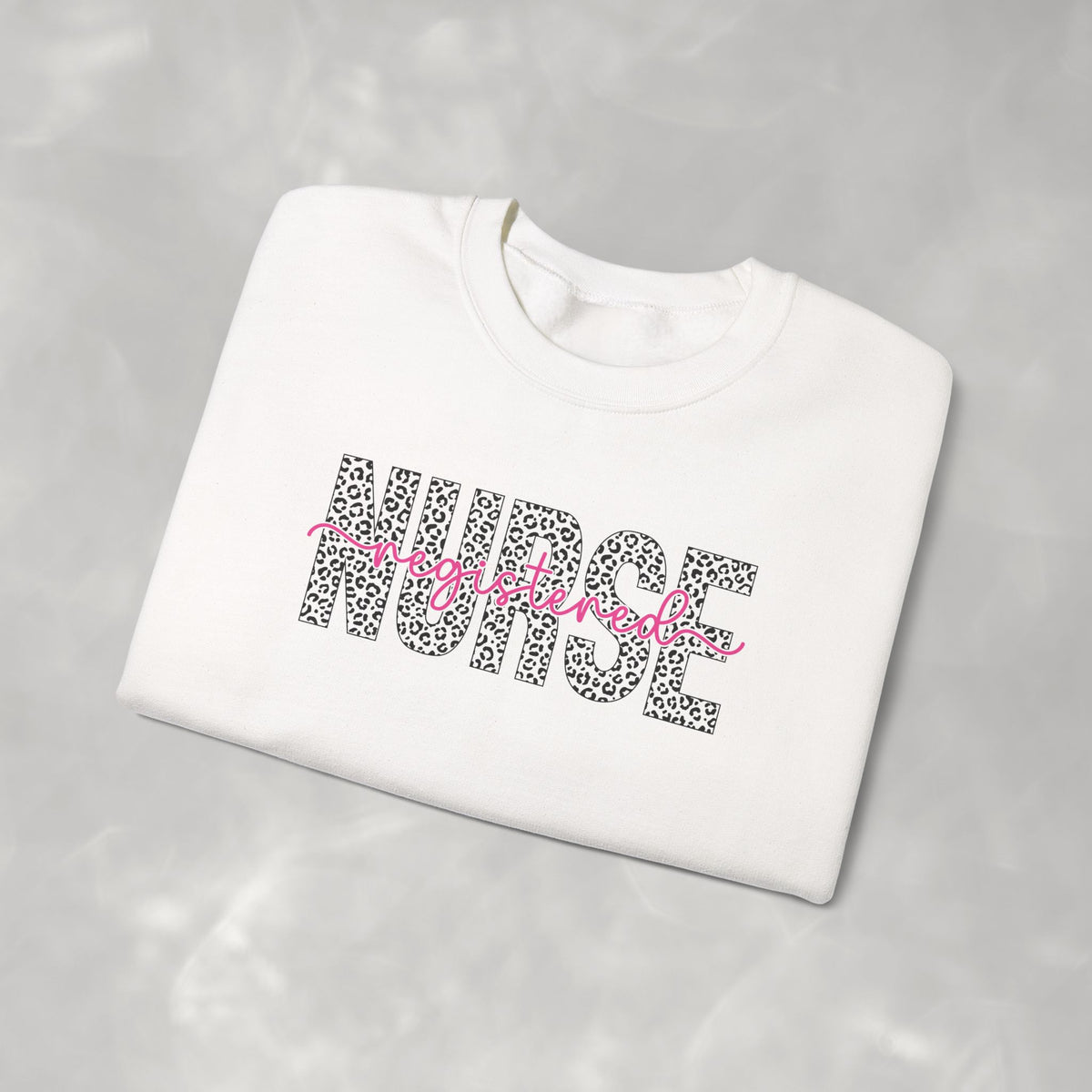 Registered Nurse Leopard Print Gildan Unisex Heavy Blend™ Crewneck Sweatshirt