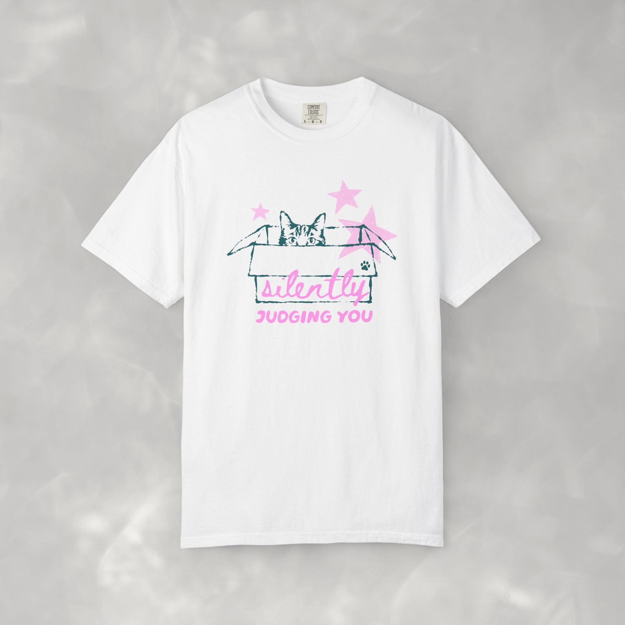 Silently Judging You, Funny, Cat Lover Comfort Colors Tee