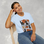 Spooky Black Cats and Jack-O-Lanterns, Gildan Unisex Softstyle T-Shirt