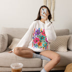 Boho Floral Striped Gildan Unisex Heavy Blend™ Crewneck Sweatshirt