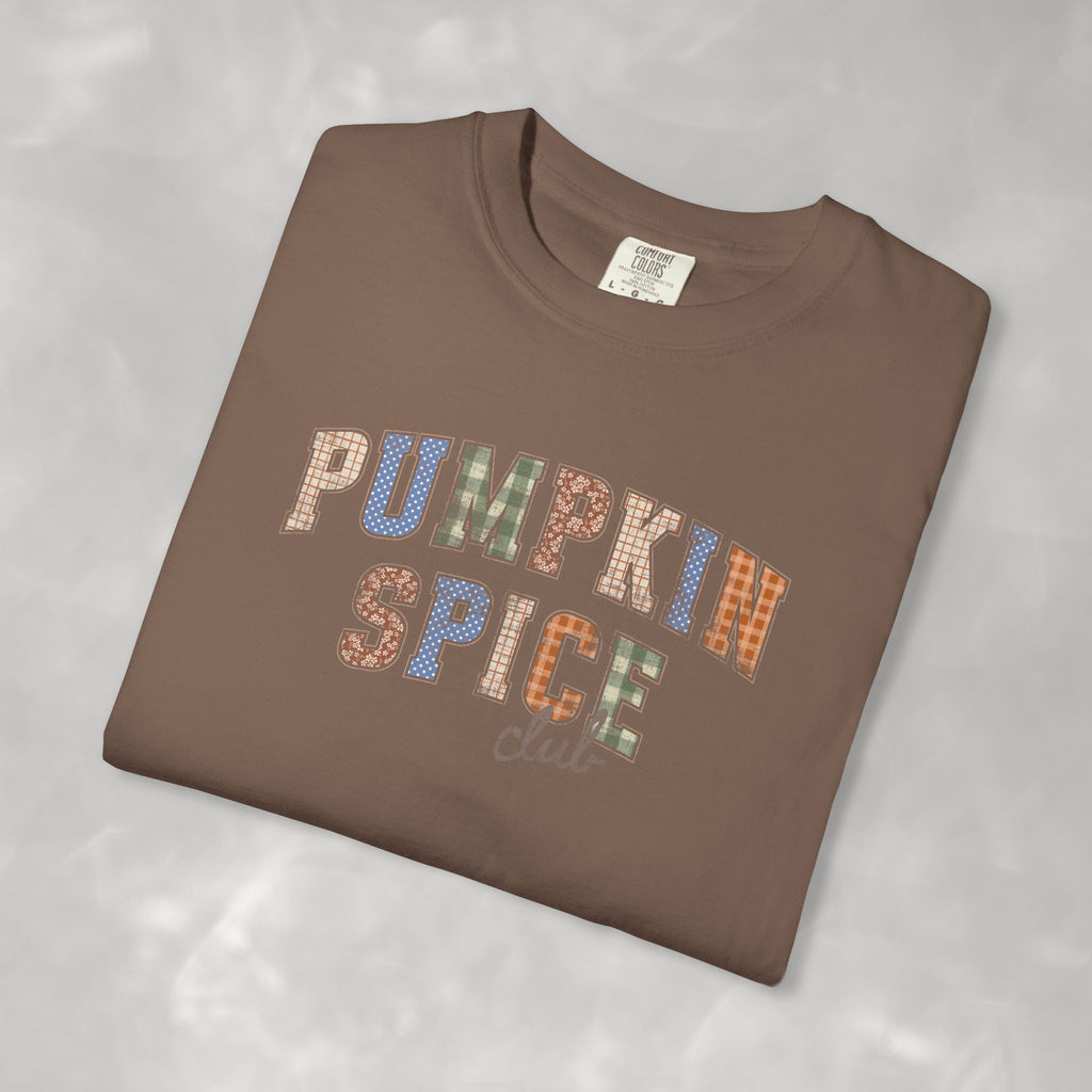 Pumpkin Spice Club Distressed Comfort Colors Garment-Dyed T-shirt